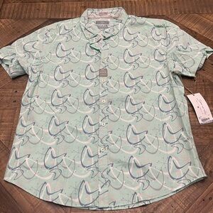 MT Mint Green Abstract Pattern Shirt